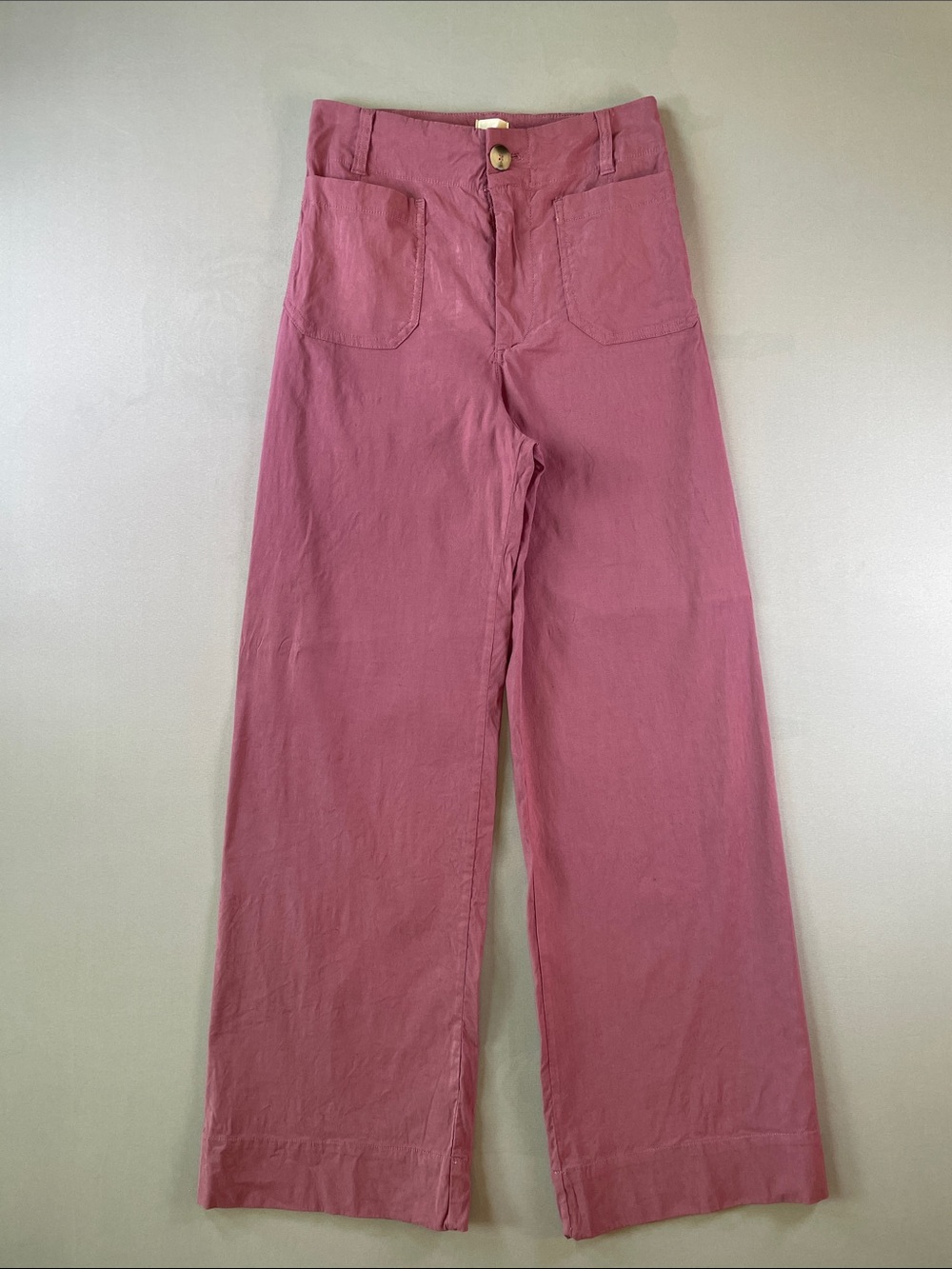 Maeve The Colette Wide-Leg Cropped Pants Rosewood Size 27 Tall